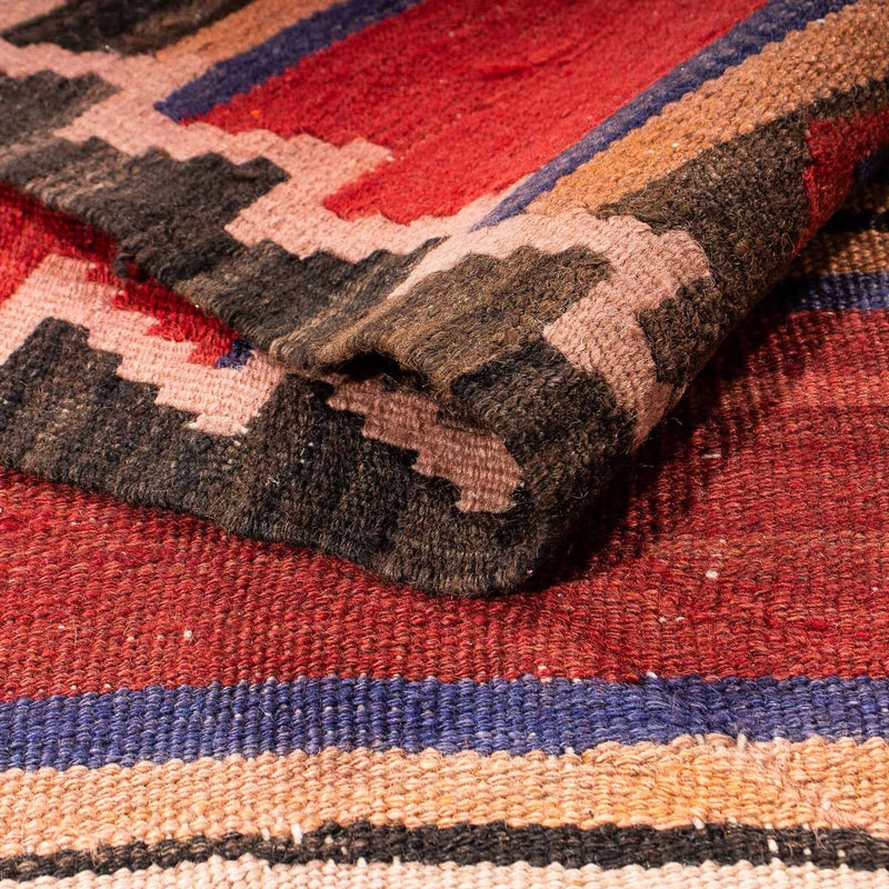 Dywan Kelim - Stary - 265 x 141 cm - wielokolorowy