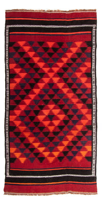 Biegacz Dywan Kelim - Stary - 280 x 145 cm - wielokolorowy