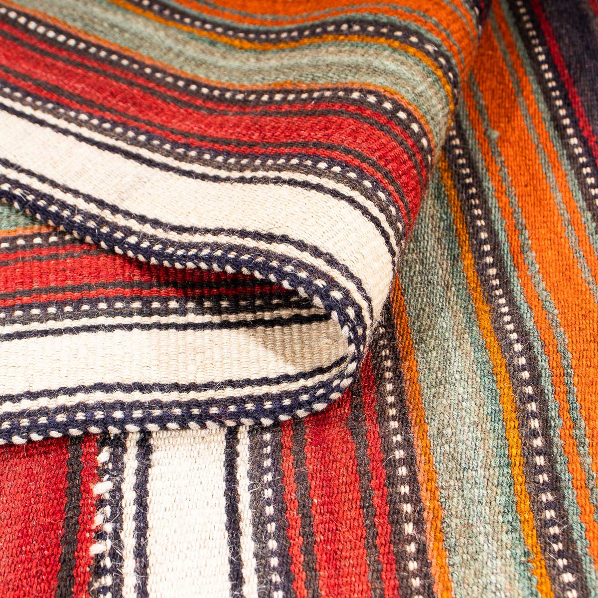 Dywan Kelim - Stary - 250 x 210 cm - wielokolorowy