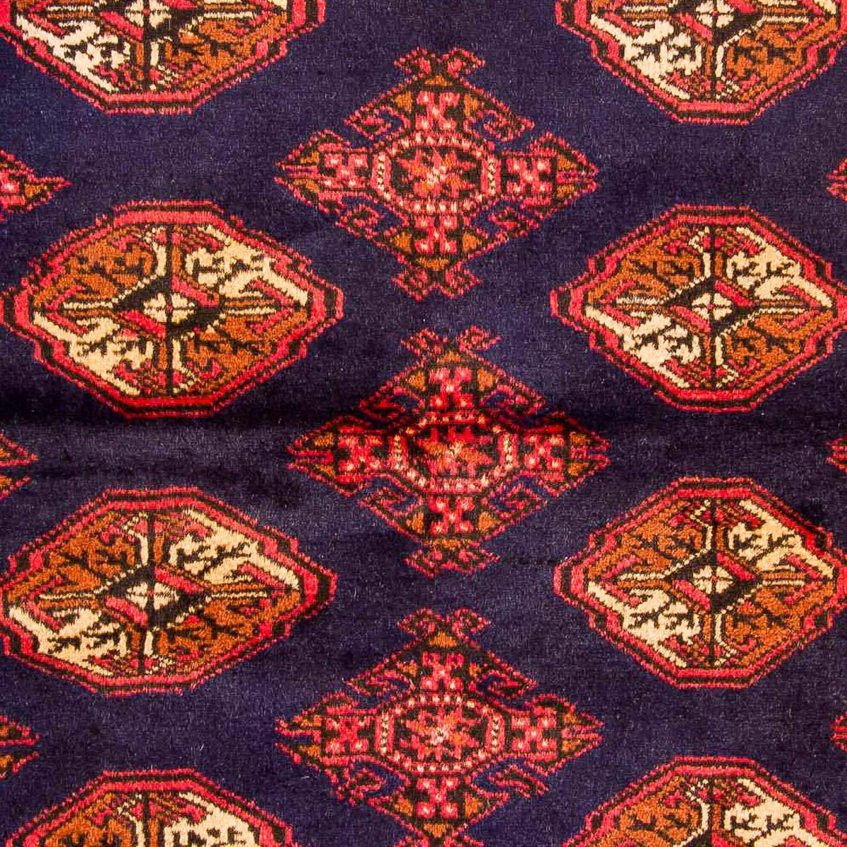 Dywan turkmeński - 135 x 103 cm - ciemnoniebieski