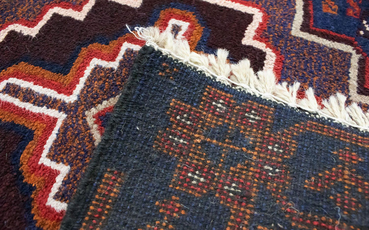 Dywan beludżycki - 134 x 79 cm - niebieski