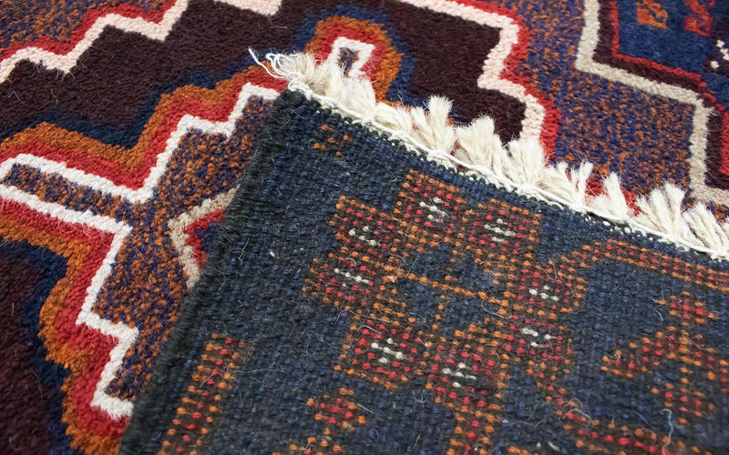 Dywan beludżycki - 134 x 79 cm - niebieski