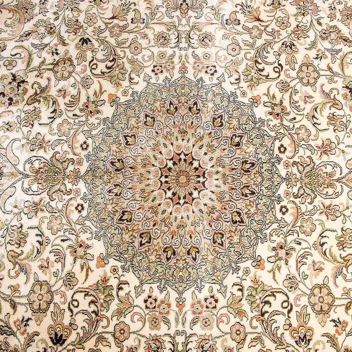 Jedwabny dywan - Kashmir Silk - 314 x 213 cm - beżowy