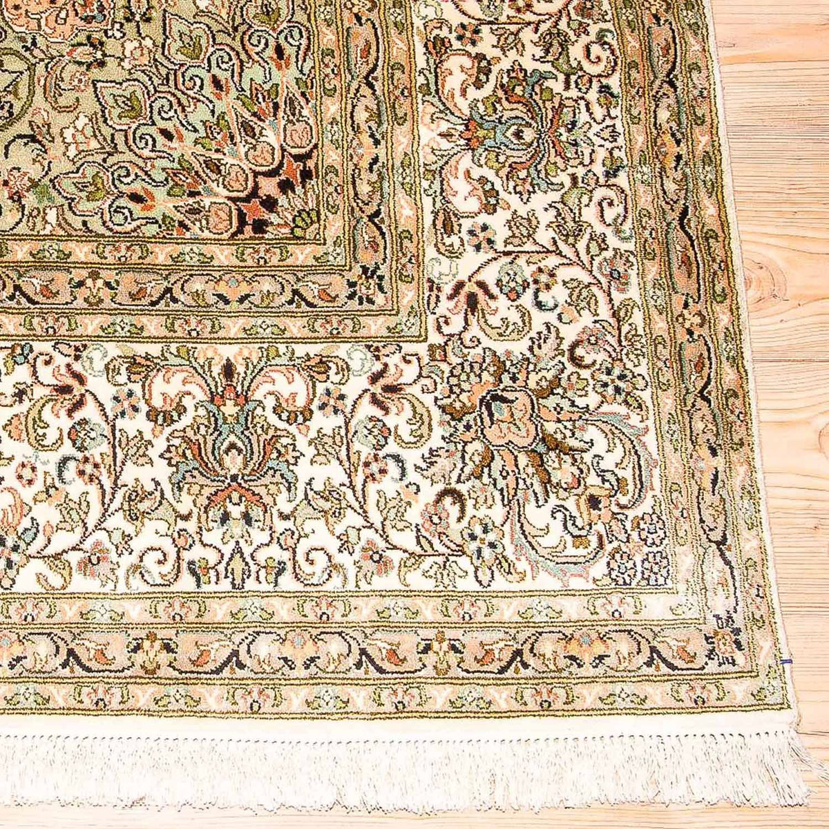 Jedwabny dywan - Kashmir Silk - 314 x 213 cm - beżowy