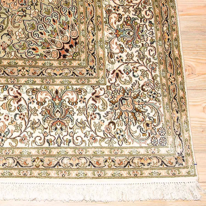 Jedwabny dywan - Kashmir Silk - 314 x 213 cm - beżowy