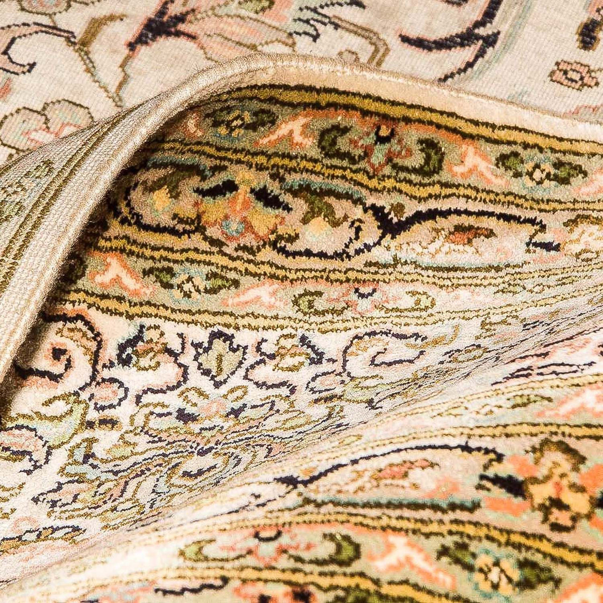Jedwabny dywan - Kashmir Silk - 314 x 213 cm - beżowy