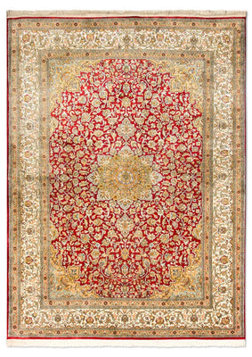 Jedwabny dywan - Kashmir Silk - 216 x 153 cm - czerwony