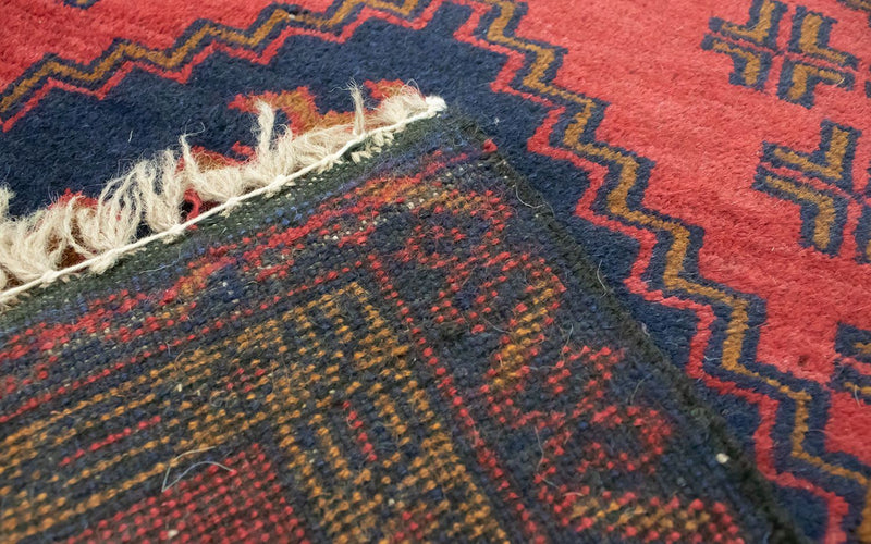 Dywan beludżycki - 129 x 74 cm - czerwony