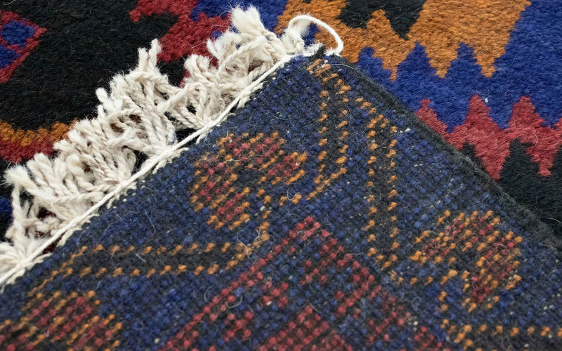 Dywan beludżycki - 135 x 81 cm - niebieski