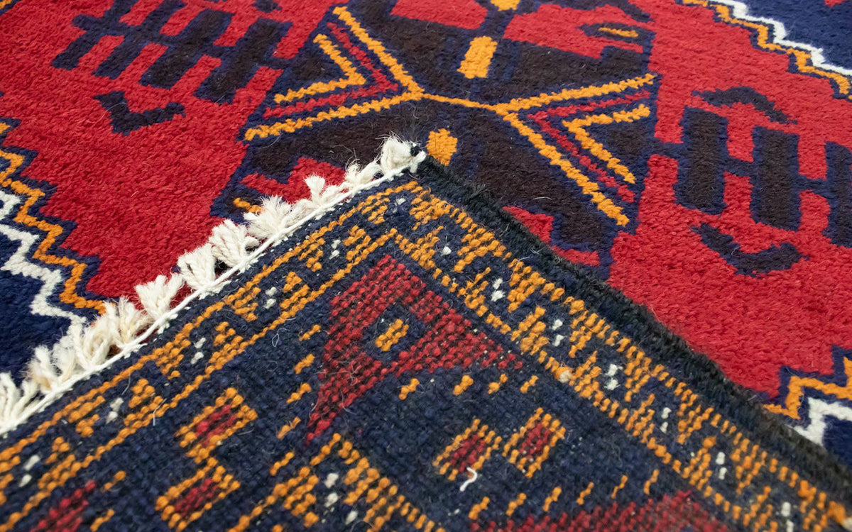 Dywan beludżycki - 138 x 85 cm - niebieski