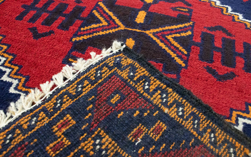 Dywan beludżycki - 138 x 85 cm - niebieski