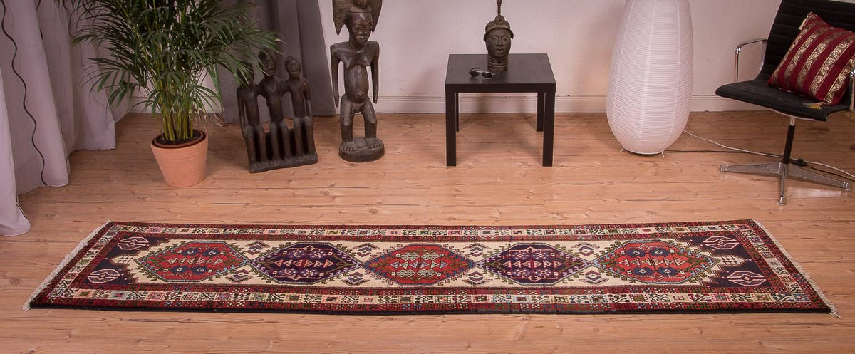 Biegacz Perski dywan - Nomadyczny - 293 x 72 cm - beżowy