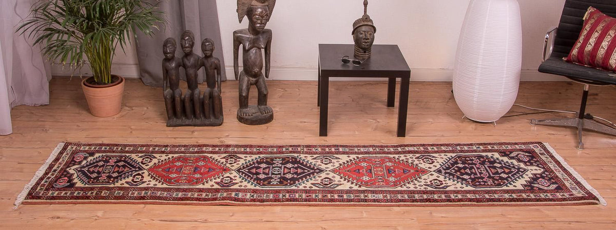 Biegacz Perski dywan - Nomadyczny - 296 x 75 cm - beżowy