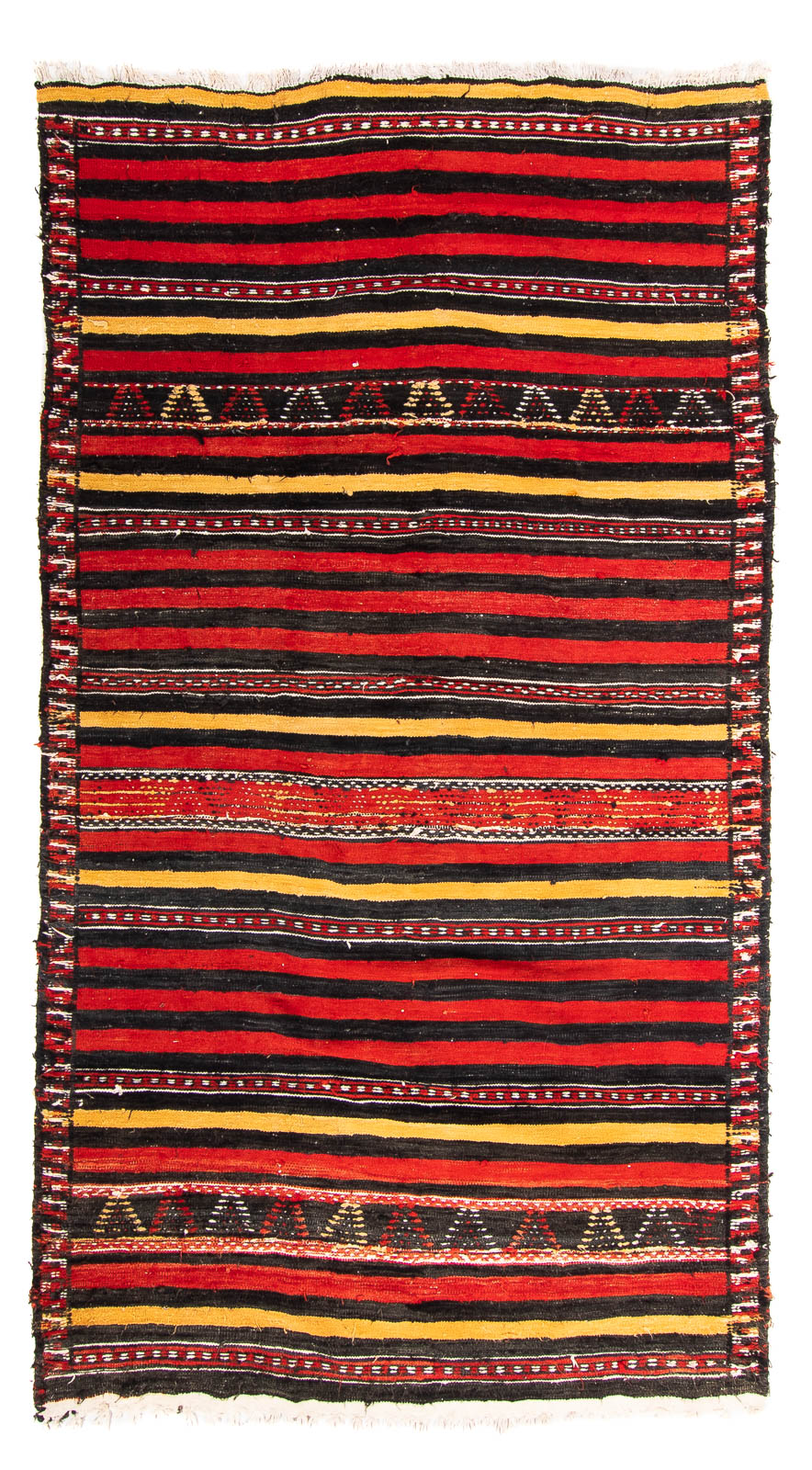 Dywan Kelim - Stary - 245 x 135 cm - wielokolorowy