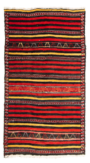 Dywan Kelim - Stary - 245 x 135 cm - wielokolorowy