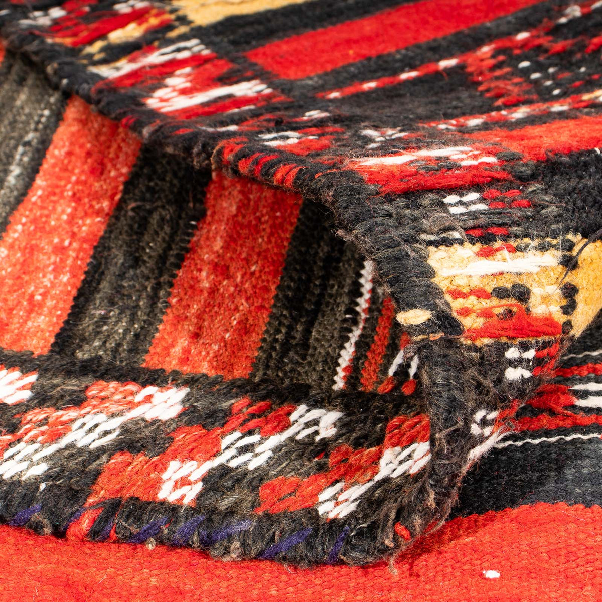 Dywan Kelim - Stary - 245 x 135 cm - wielokolorowy