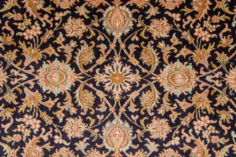 Jedwabny dywan - Kashmir Silk - 285 x 183 cm - ciemnoniebieski