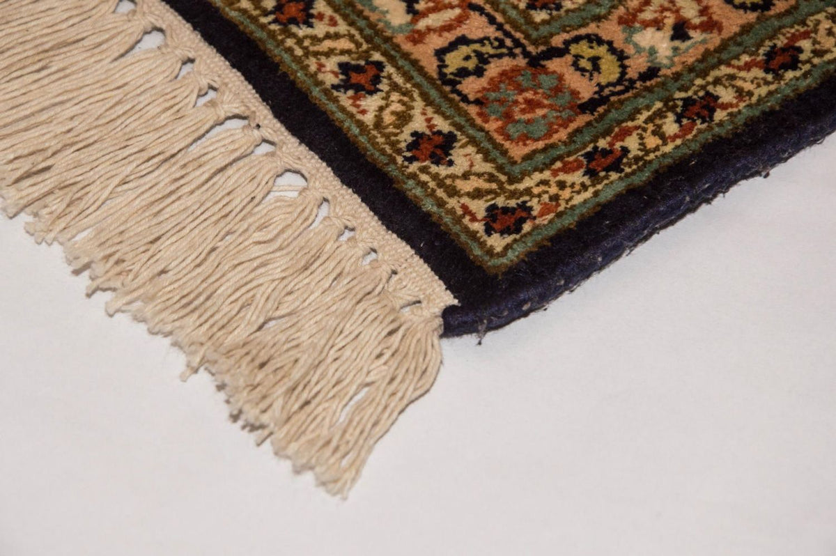 Jedwabny dywan - Kashmir Silk - 285 x 183 cm - ciemnoniebieski