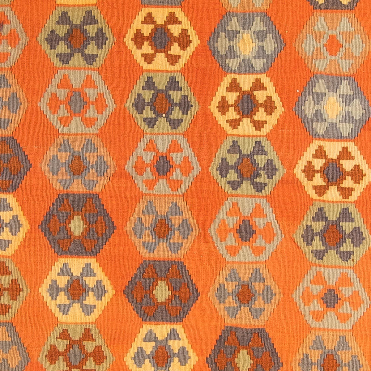 Biegacz Dywan Kelim - Stary - 290 x 140 cm - wielokolorowy