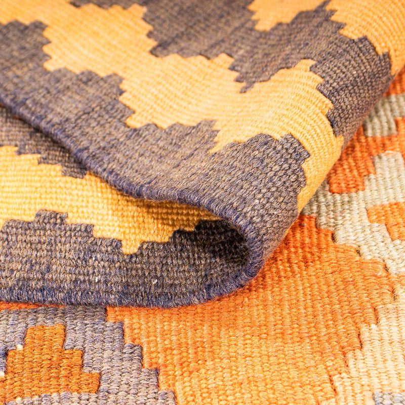 Biegacz Dywan Kelim - Stary - 290 x 140 cm - wielokolorowy