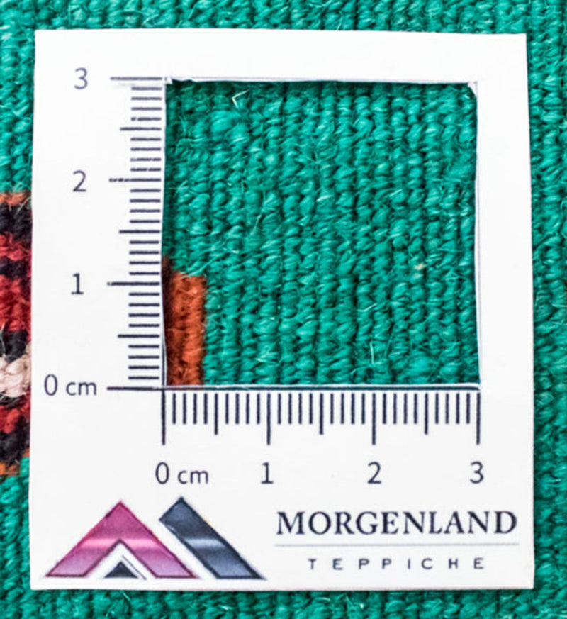 Dywan turkmeński - 124 x 100 cm - turkusowy