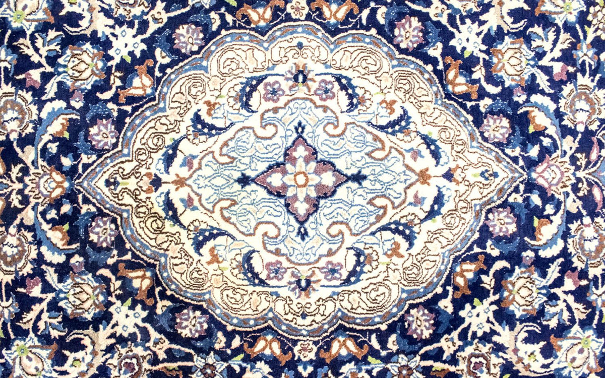 Dywan perski - Nain - Królewski - 291 x 199 cm - niebieski