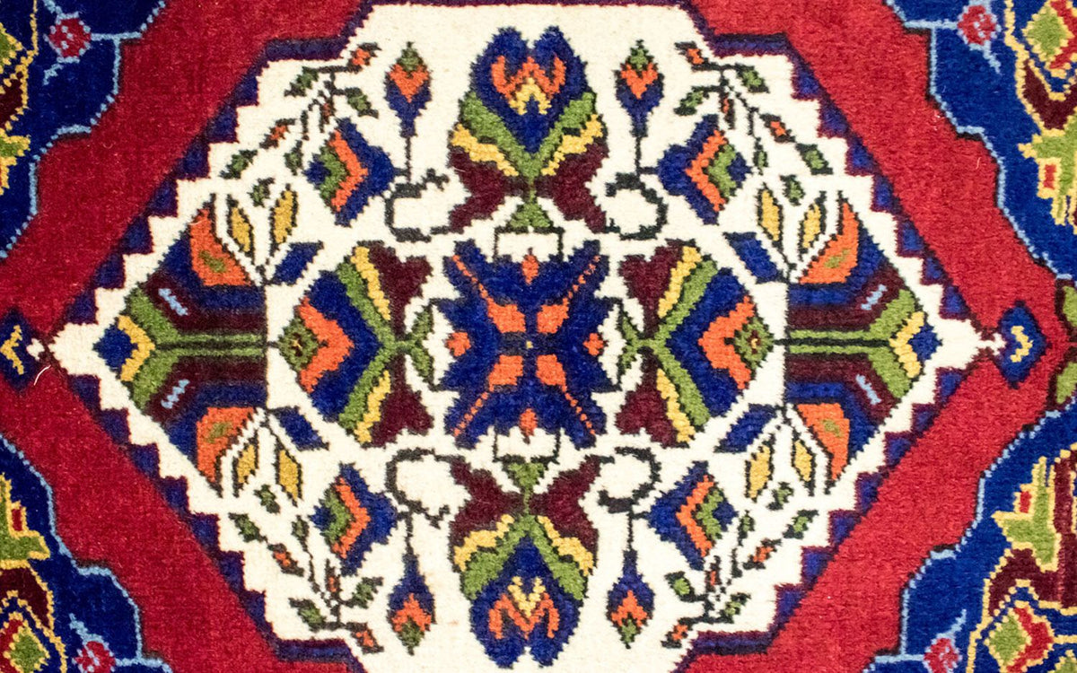 Dywan orientalny - 97 x 56 cm - niebieski