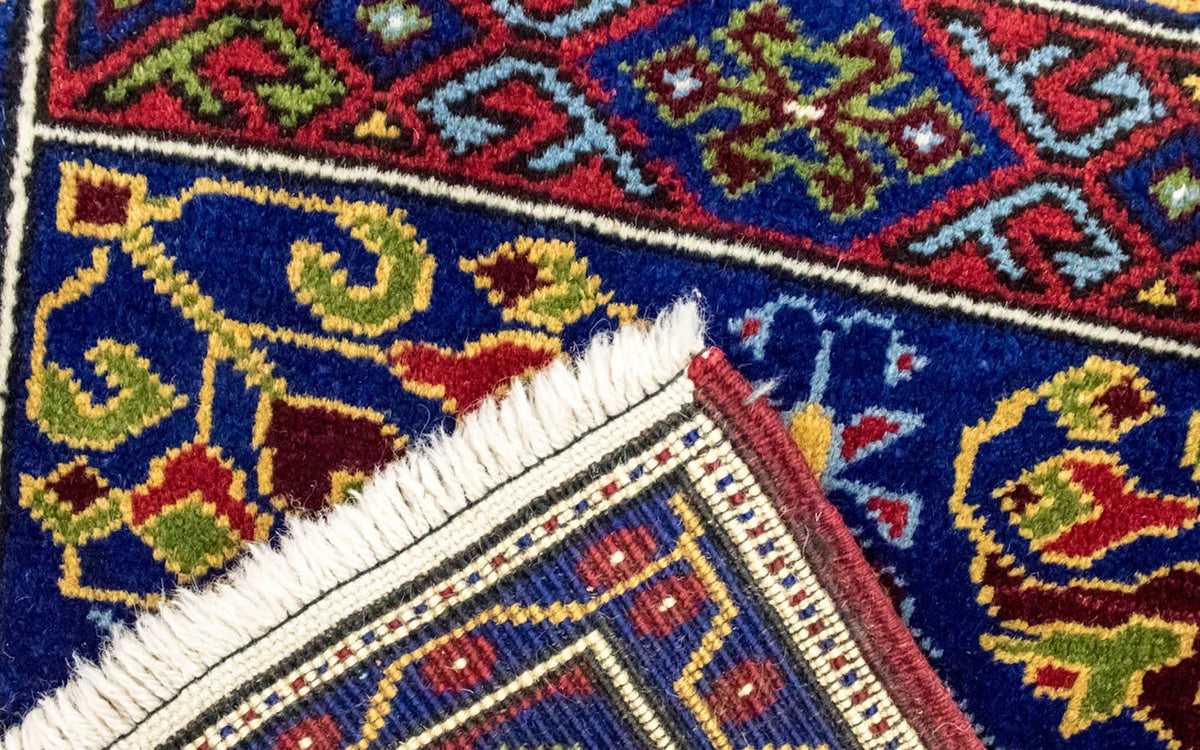 Dywan orientalny - 97 x 56 cm - niebieski