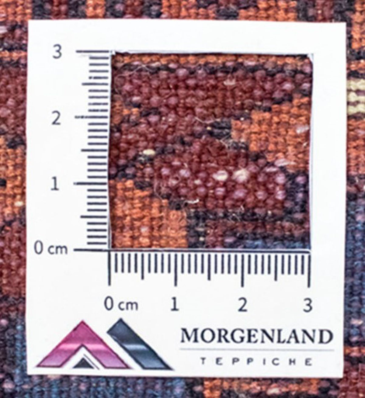 Dywan afgański - 69 x 46 cm - rdza