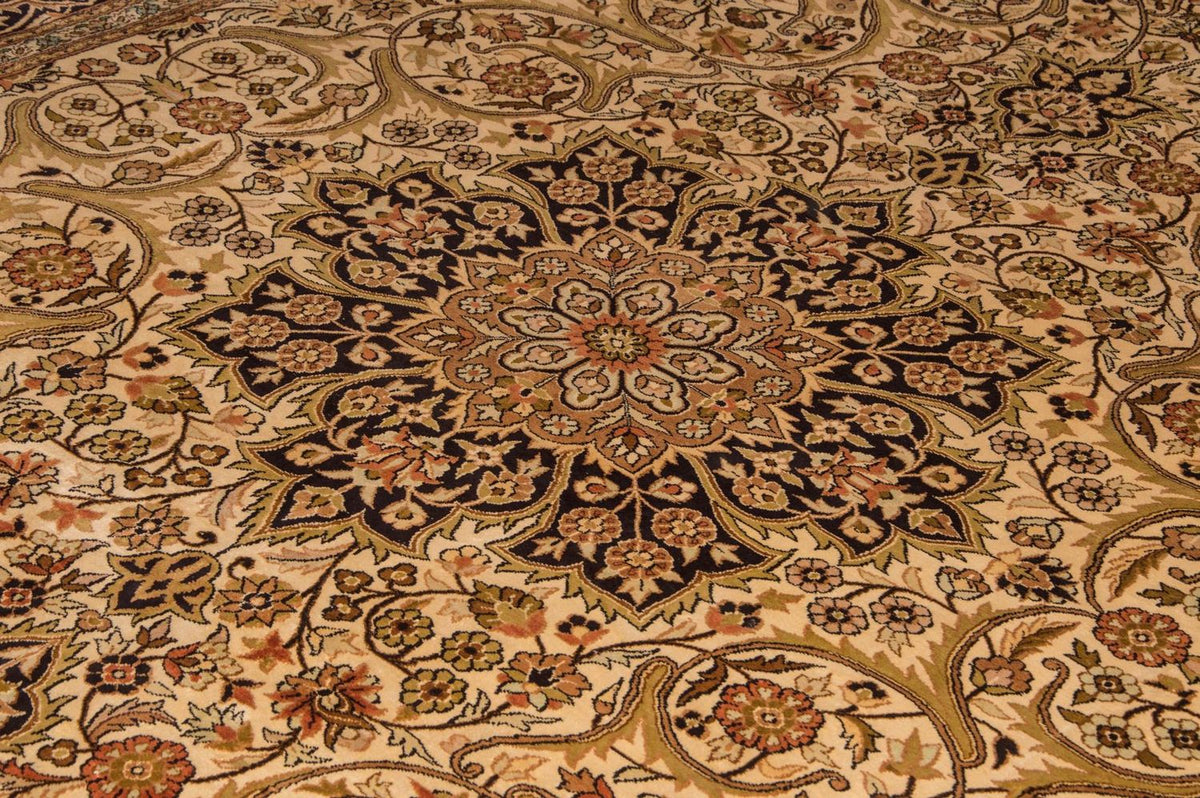 Jedwabny dywan - Kashmir Silk - 342 x 234 cm - beżowy