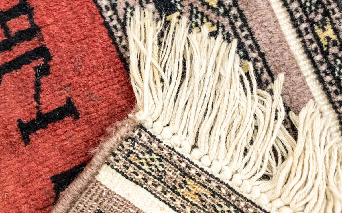 Dywan pakistański - 68 x 30 cm - czerwony