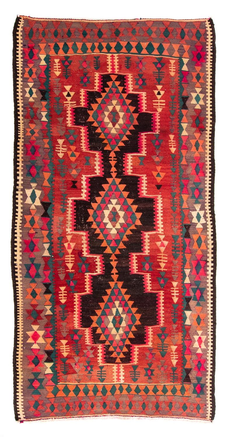 Dywan Kelim - Stary - 290 x 150 cm - wielokolorowy