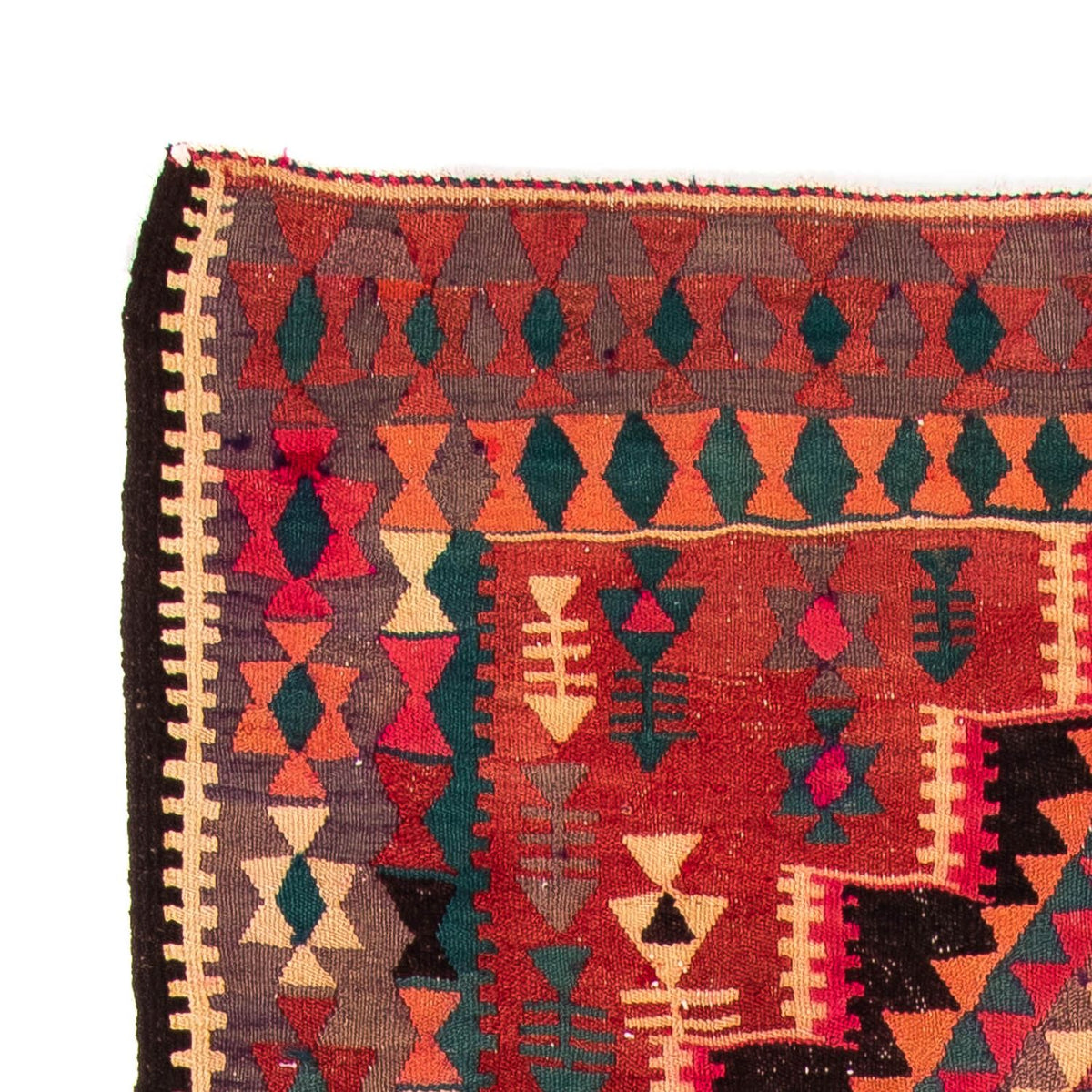 Dywan Kelim - Stary - 290 x 150 cm - wielokolorowy