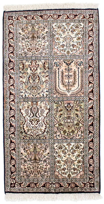 Jedwabny dywan - Kashmir Silk - 124 x 65 cm - wielokolorowy