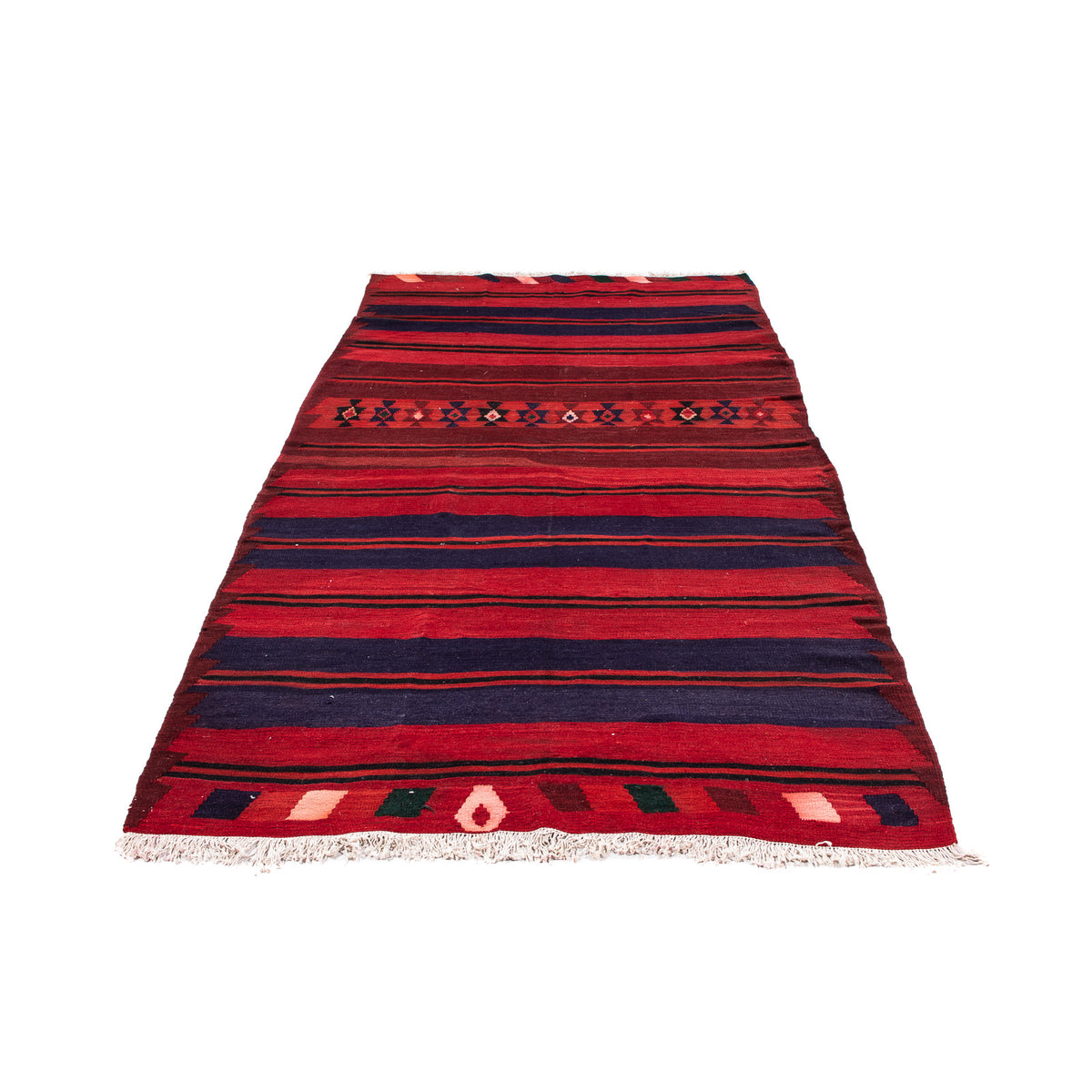 Biegacz Dywan Kelim - Stary - 315 x 155 cm - wielokolorowy