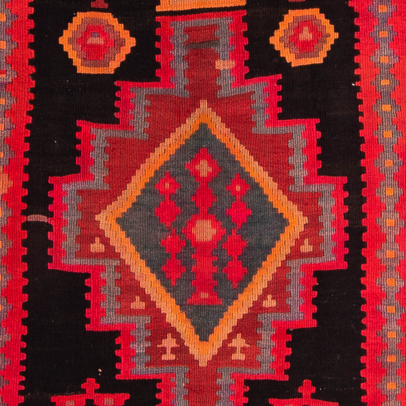 Biegacz Dywan Kelim - Stary - 325 x 140 cm - wielokolorowy