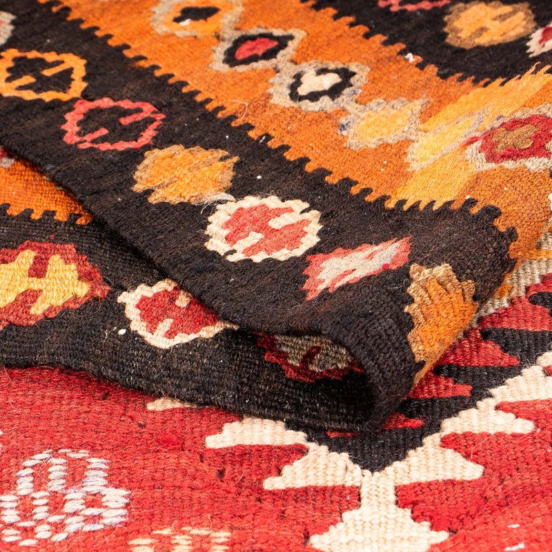 Biegacz Dywan Kelim - Stary - 320 x 125 cm - wielokolorowy