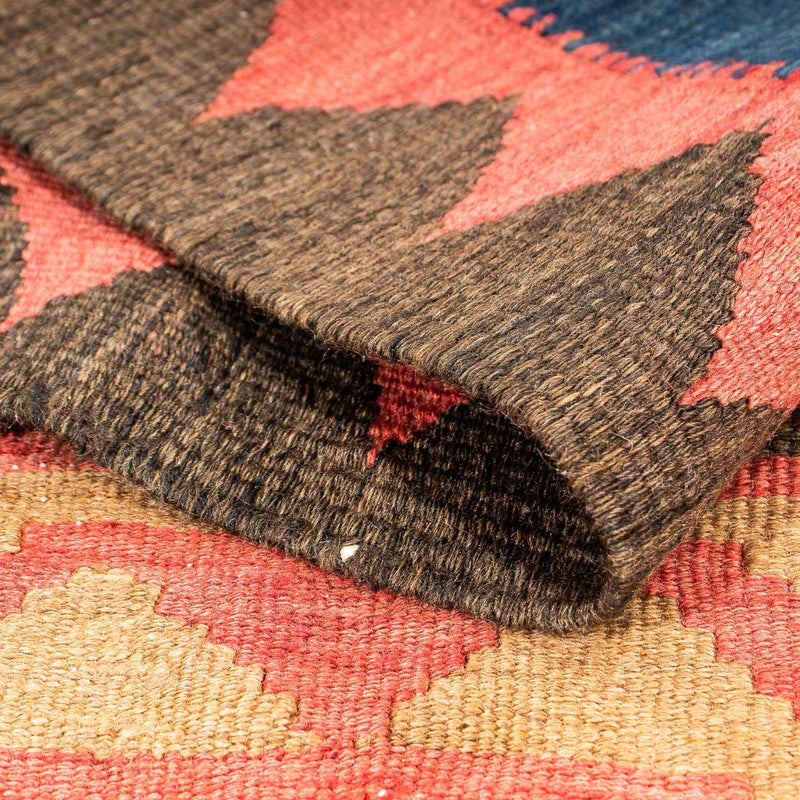 Dywan Kelim - Stary - 200 x 110 cm - wielokolorowy