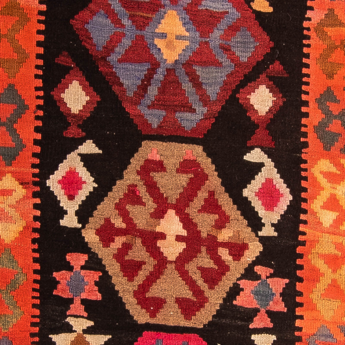 Biegacz Dywan Kelim - Stary - 240 x 117 cm - wielokolorowy