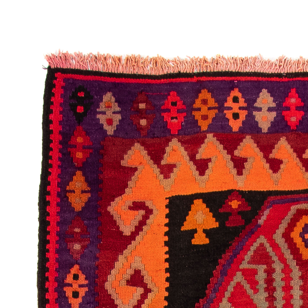 Dywan Kelim - Stary kwadratowy  - 150 x 142 cm - wielokolorowy