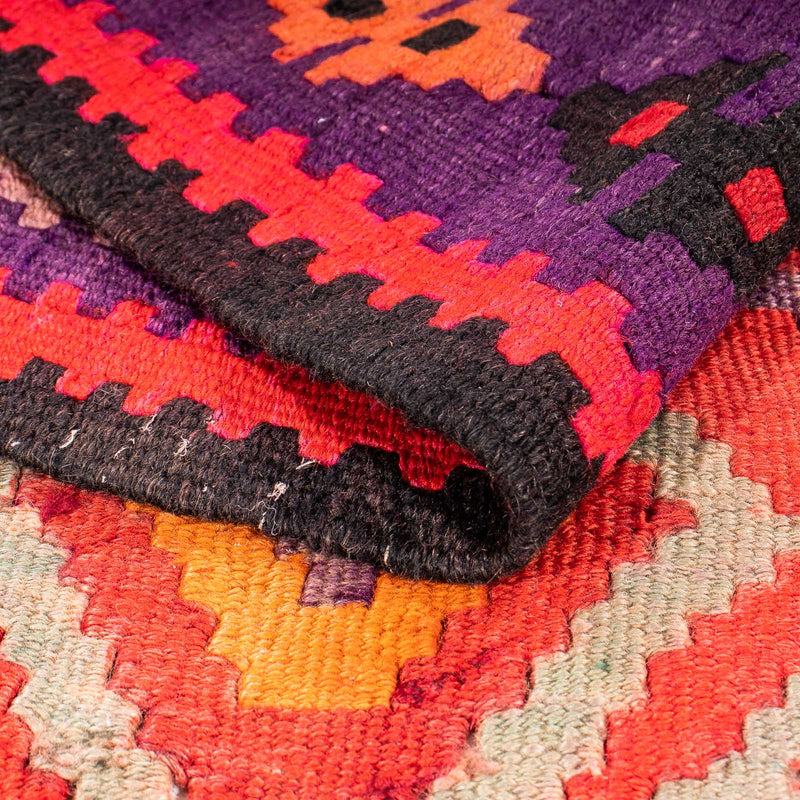 Dywan Kelim - Stary kwadratowy  - 150 x 142 cm - wielokolorowy