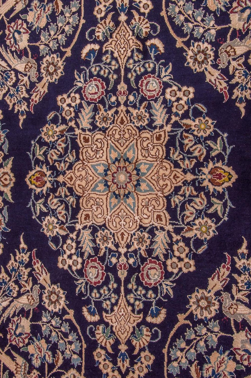 Dywan perski - Nain - Królewski - 204 x 130 cm - ciemnoniebieski