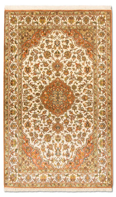 Jedwabny dywan - Kashmir Silk - 157 x 90 cm - beżowy