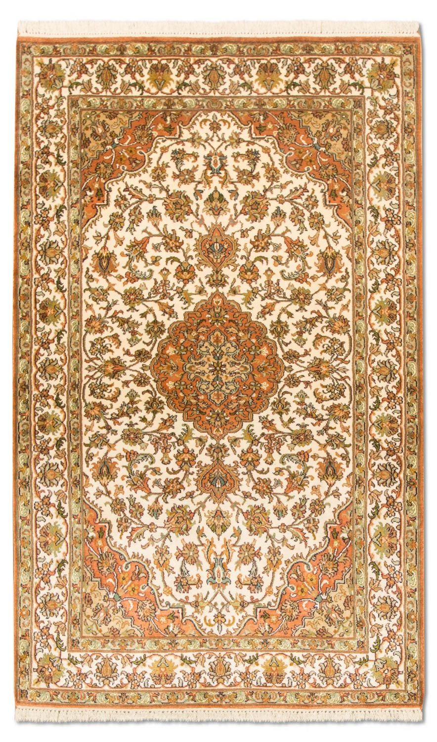 Jedwabny dywan - Kashmir Silk - 157 x 90 cm - beżowy