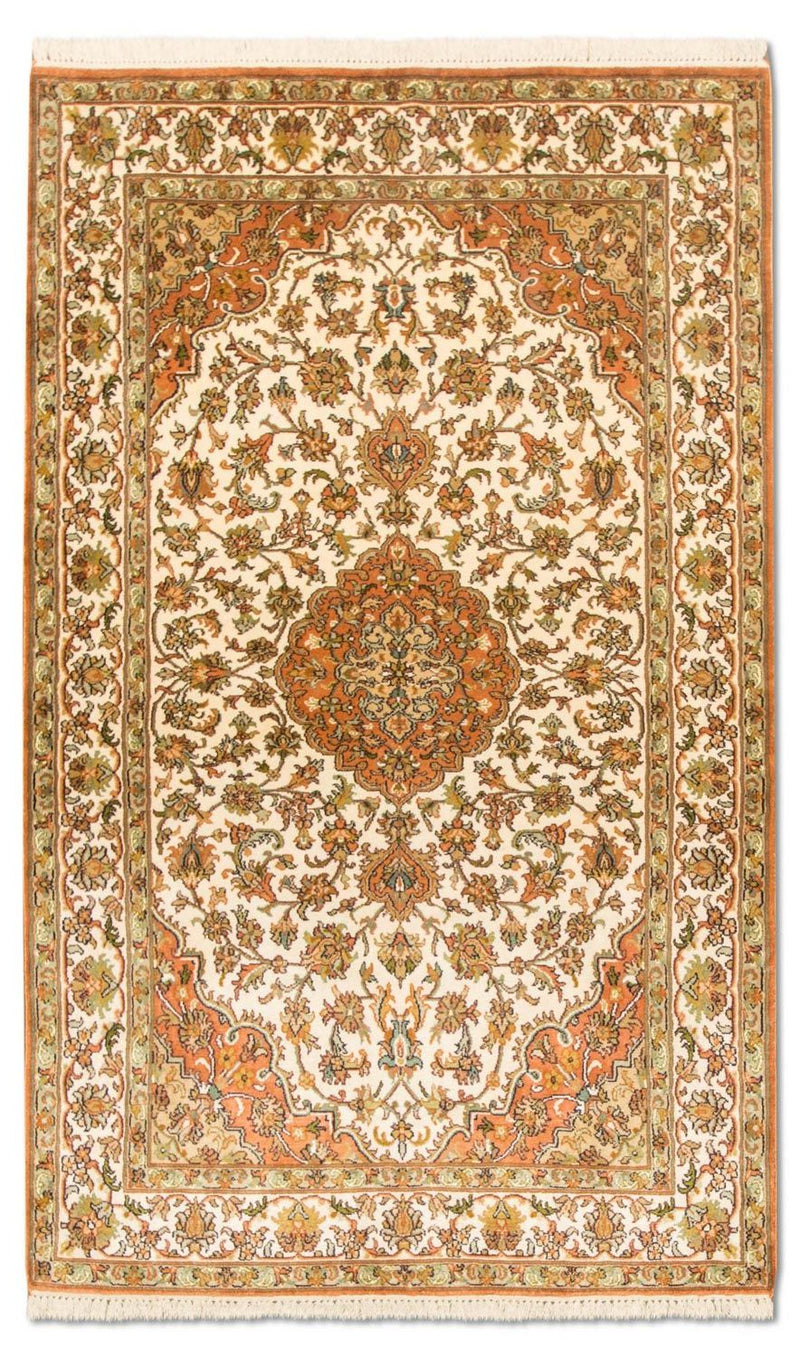 Jedwabny dywan - Kashmir Silk - 157 x 90 cm - beżowy