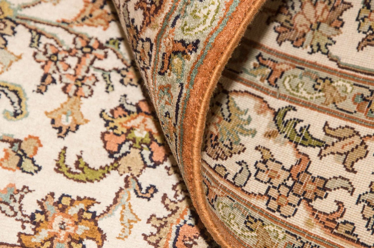 Jedwabny dywan - Kashmir Silk - 157 x 90 cm - beżowy