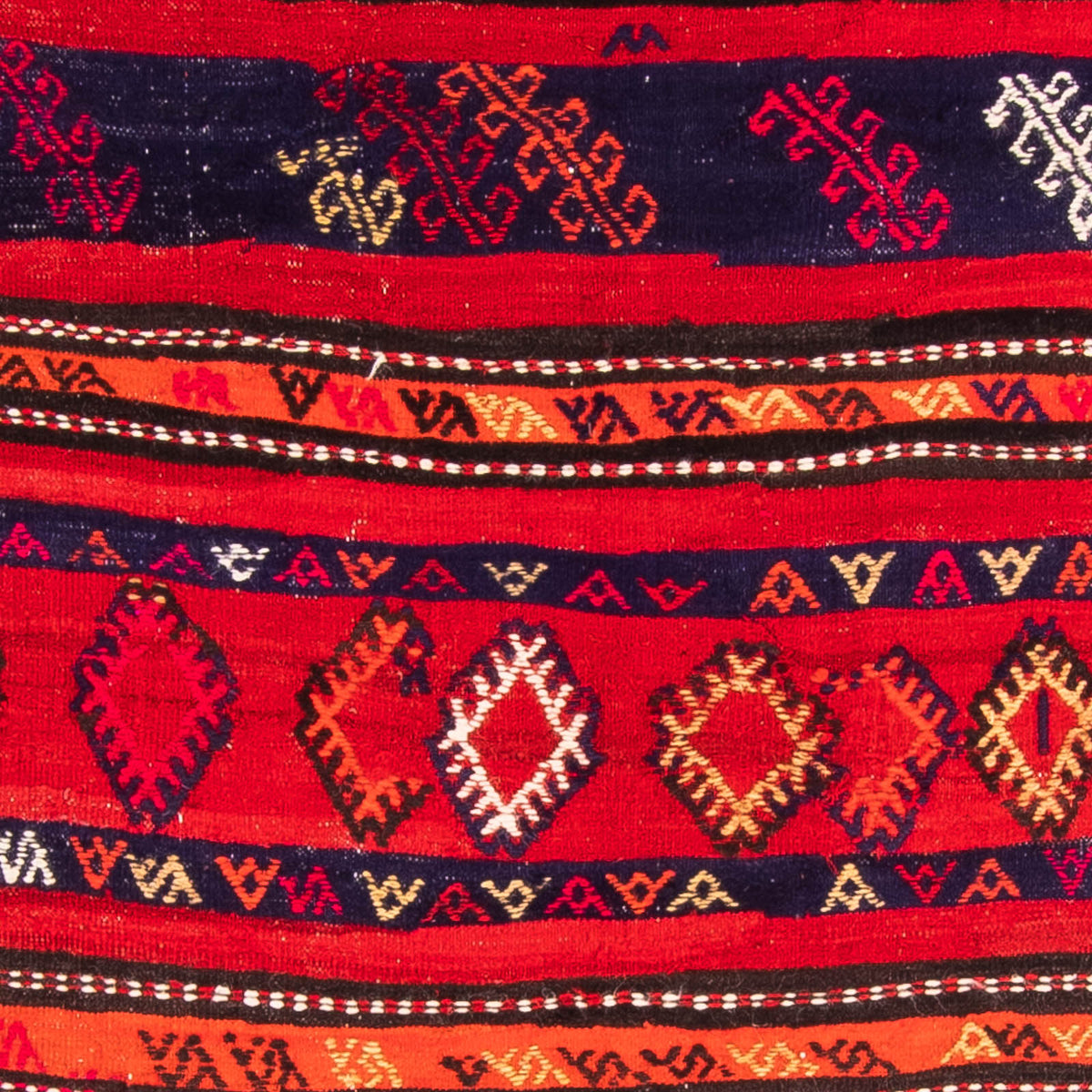 Biegacz Dywan Kelim - Stary - 350 x 145 cm - wielokolorowy