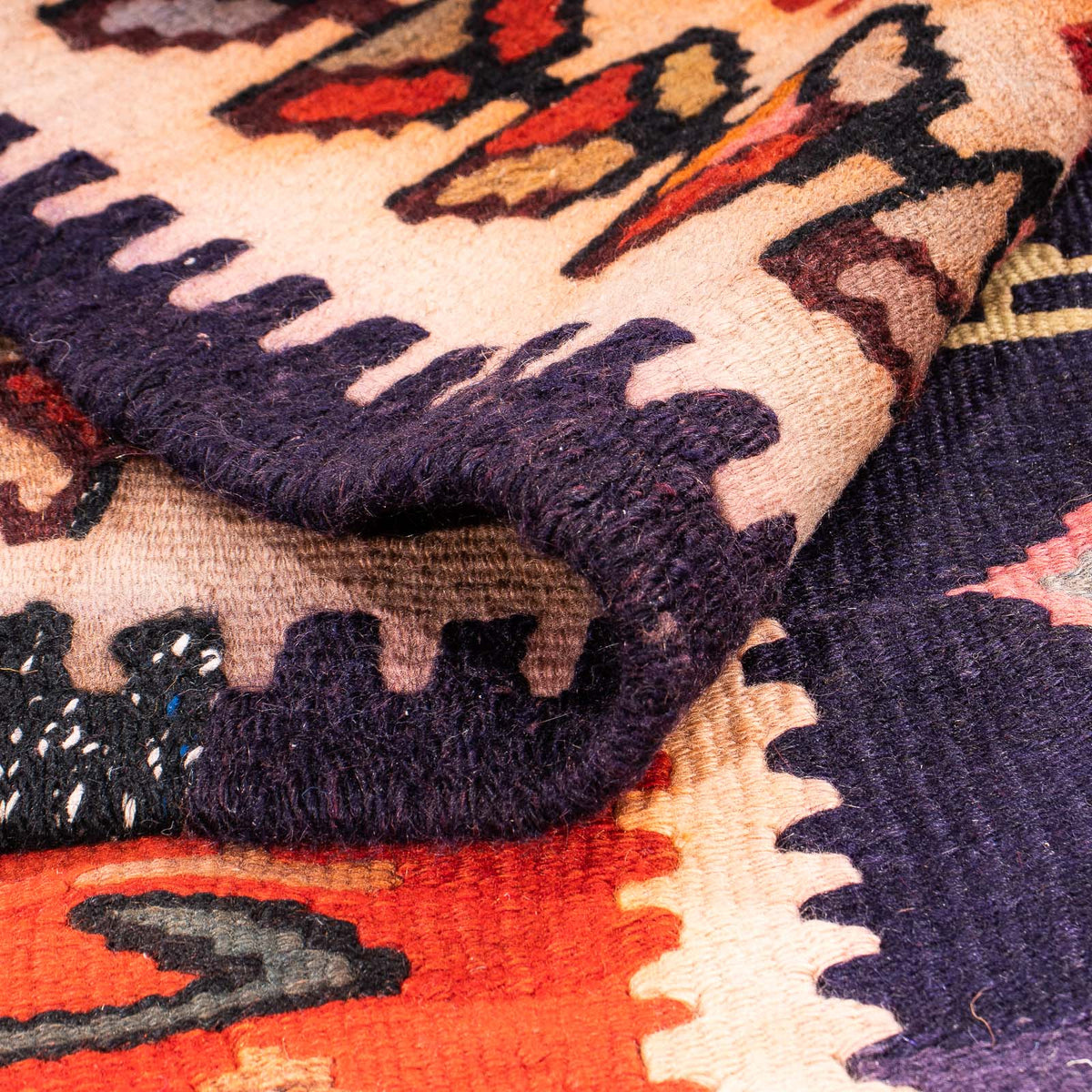 Dywan Kelim - Stary - 295 x 185 cm - wielokolorowy