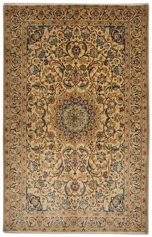 Dywan perski - Nain - Królewski - 215 x 132 cm - beżowy