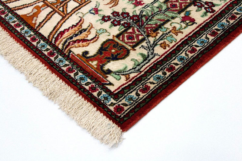 Jedwabny dywan - Ghom Silk - Premium - 77 x 57 cm - beżowy